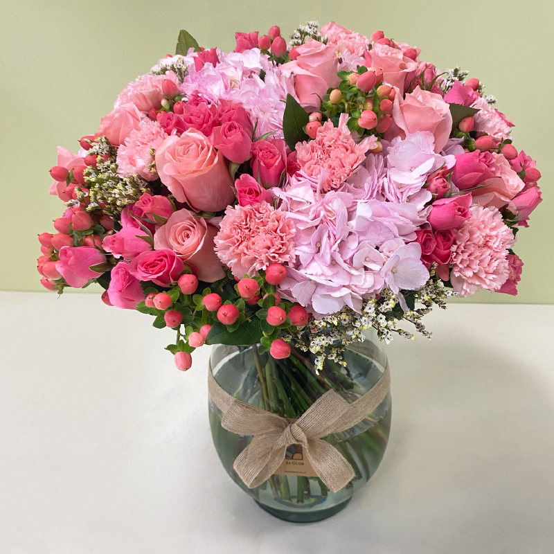 Florero Hortensias Rosada XL| 80 Varas