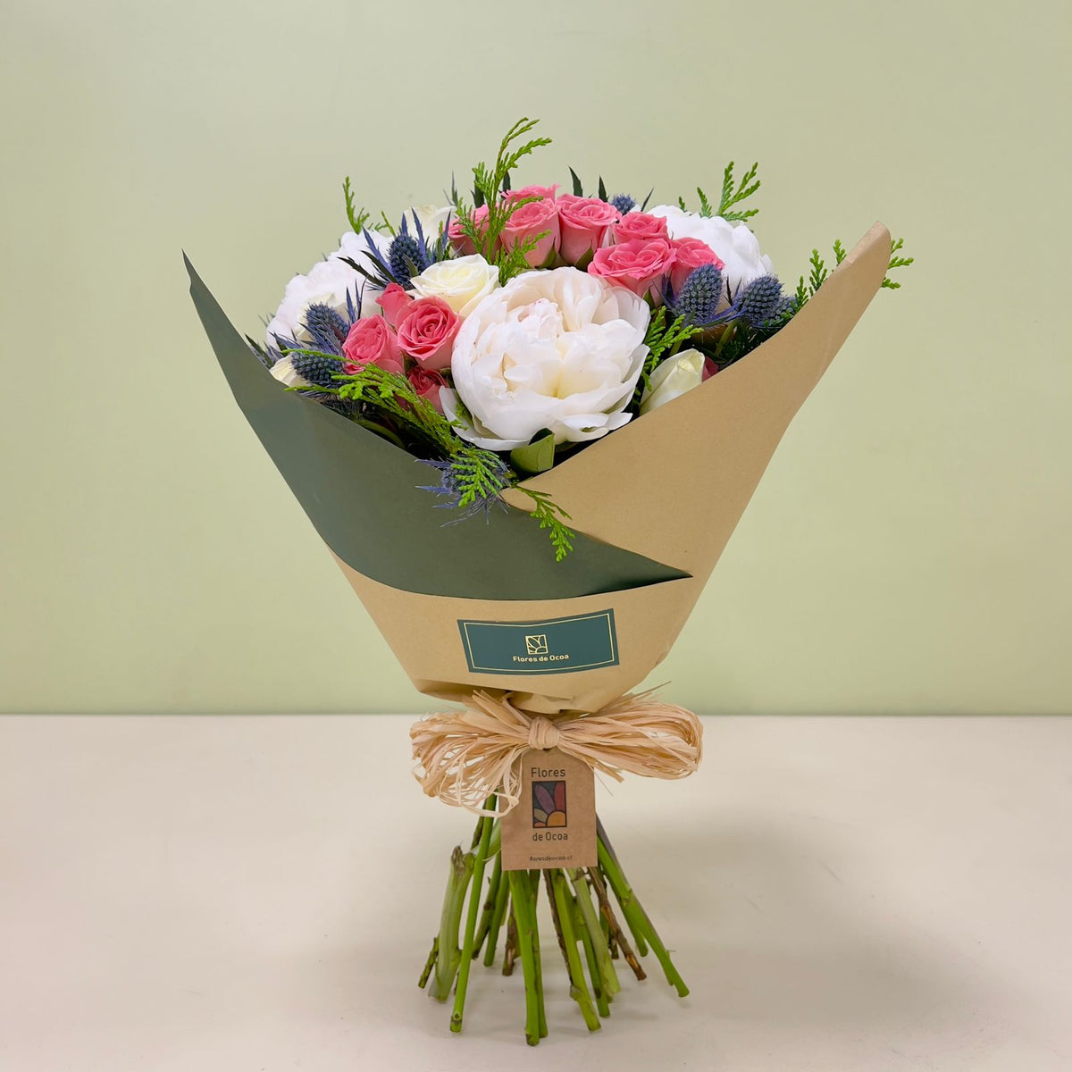 Ramo de Peonías Crema & Eryngium