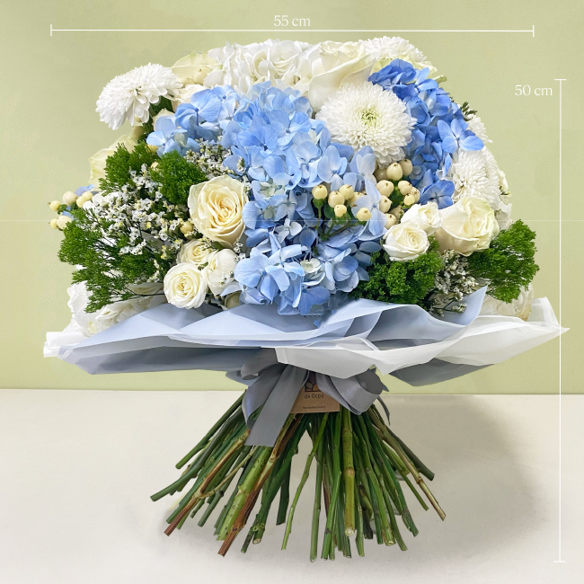 Bouquete Hortensias Celestes
