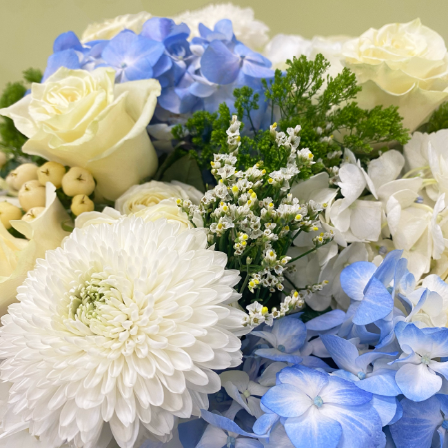 Bouquete Hortensias Celestes