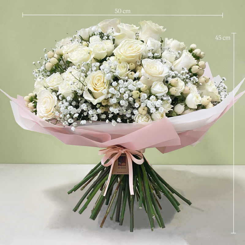 Maxi Ramo Mixto Rosas Blancas