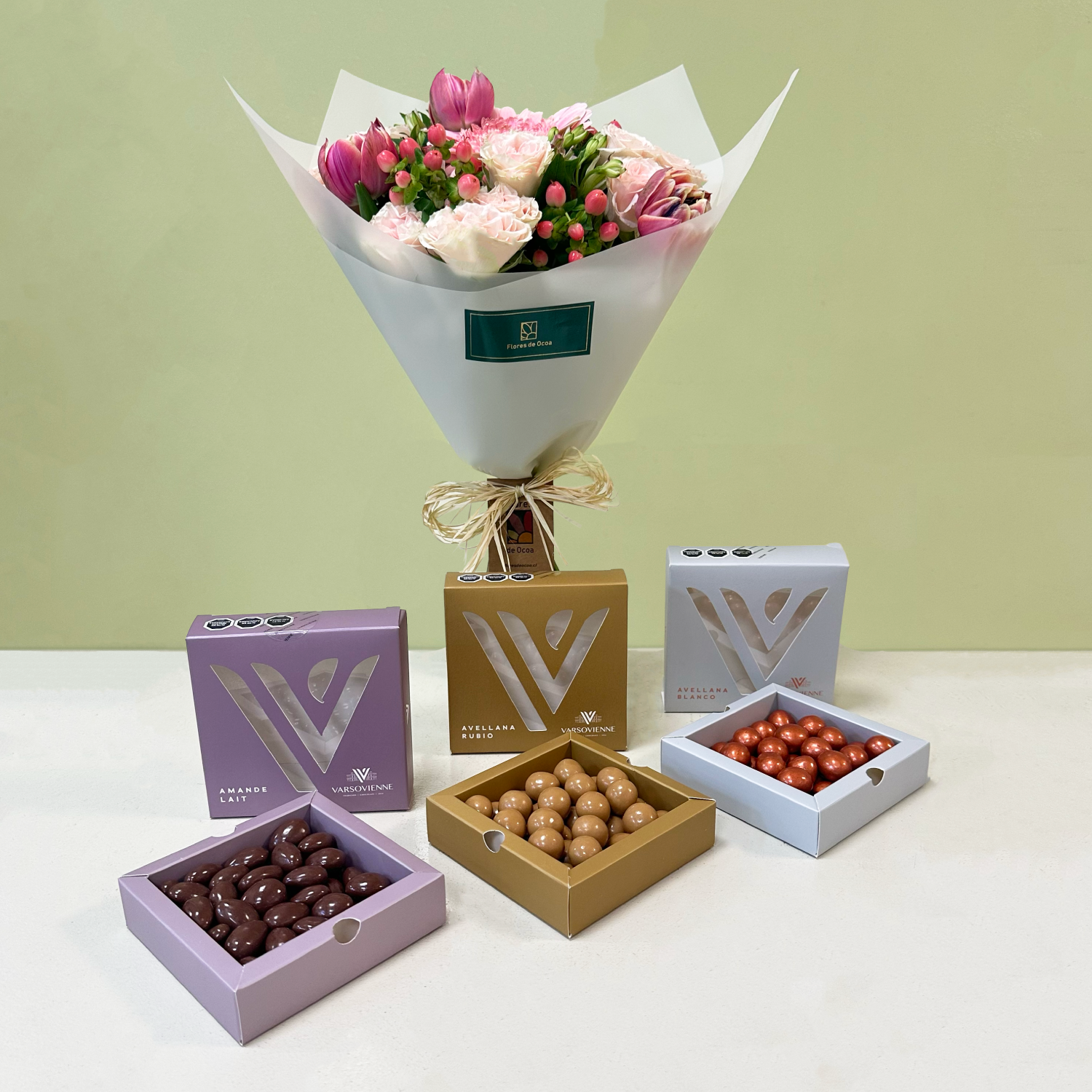 Ramo Gerbera & Mini rosas+Chocolate