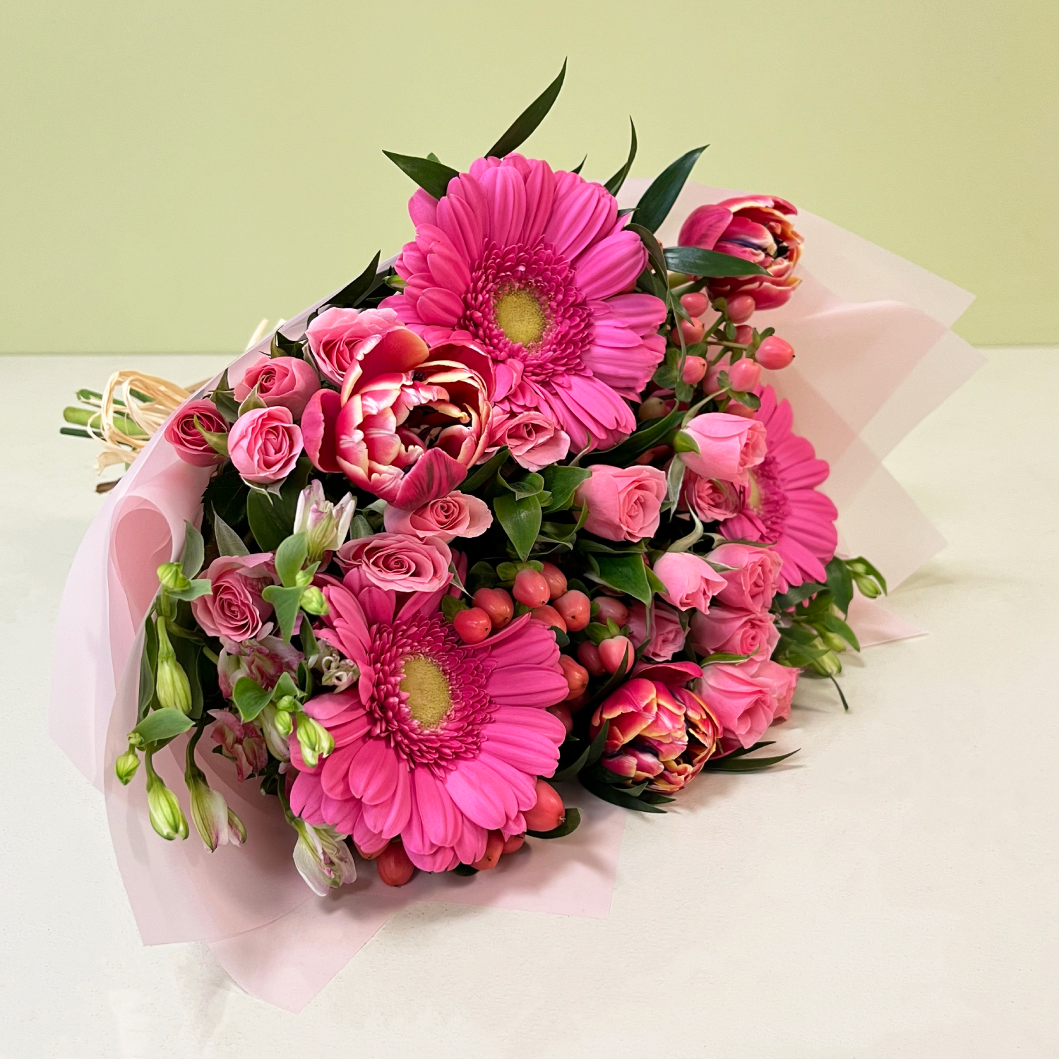 Tulipan & Gerberas Rosados