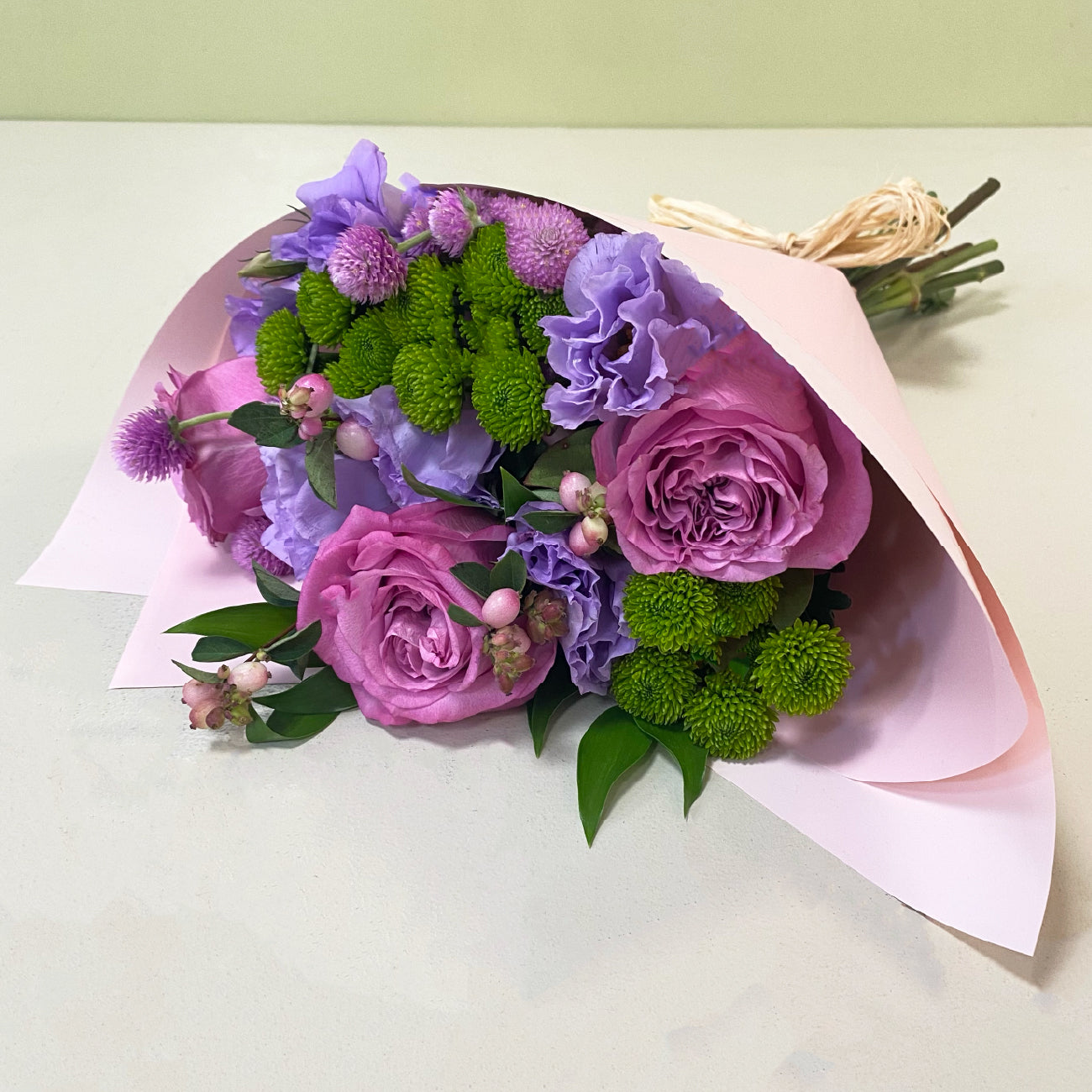Lisianthus & Garden Rose | Purple
