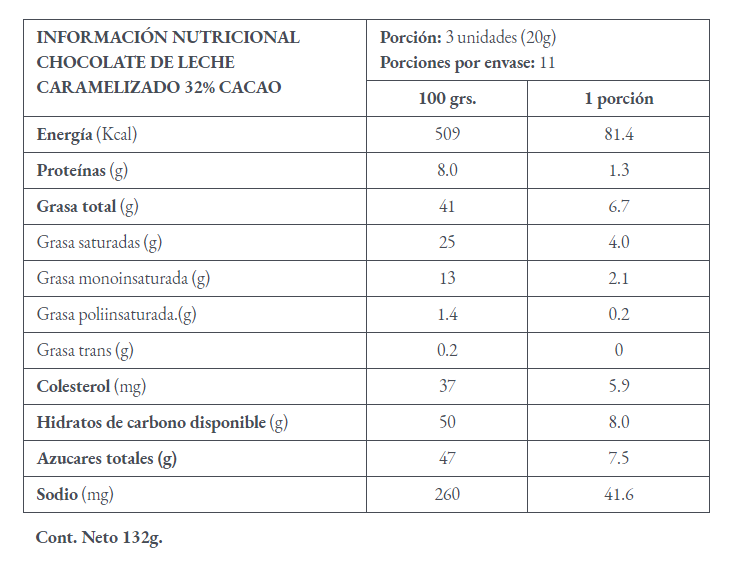 Chocolate Macizo Rubio 132 gr