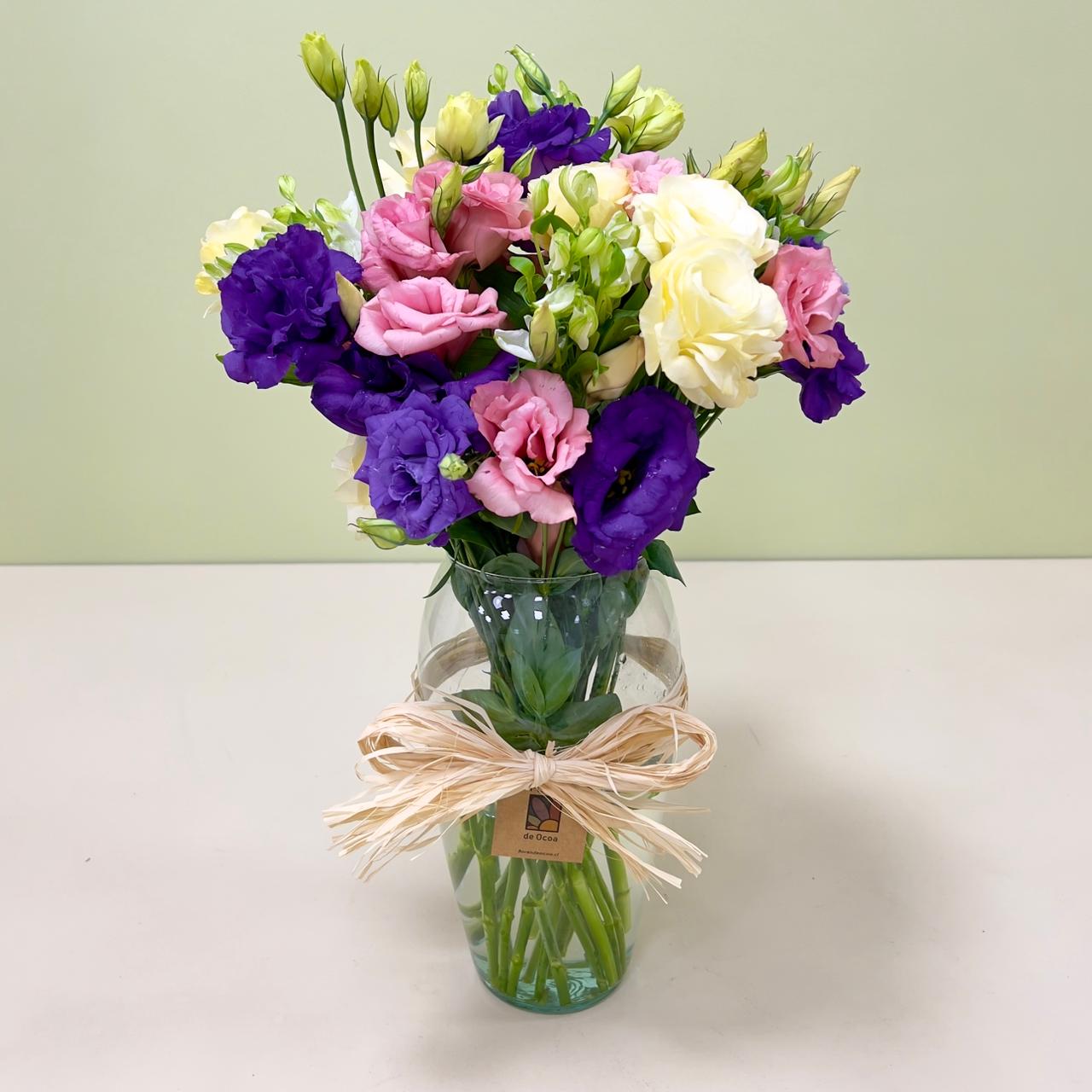 Florero Colorido de Lisianthus